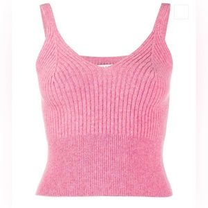 Cardigan sweater pink Sandro top set cropped